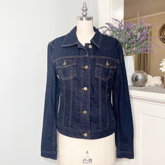 Ralph Lauren Dark Denim Trucker Jean Jacket Small - Picture 4 of 9